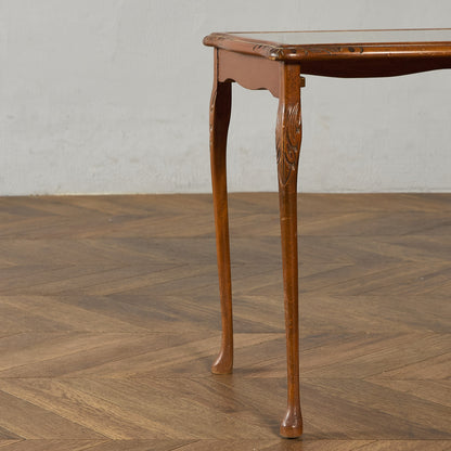 英国 クラシック ガラストップ ネストテーブル #95562