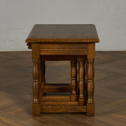 英国 クラシック オーク材 ネストテーブル #89838