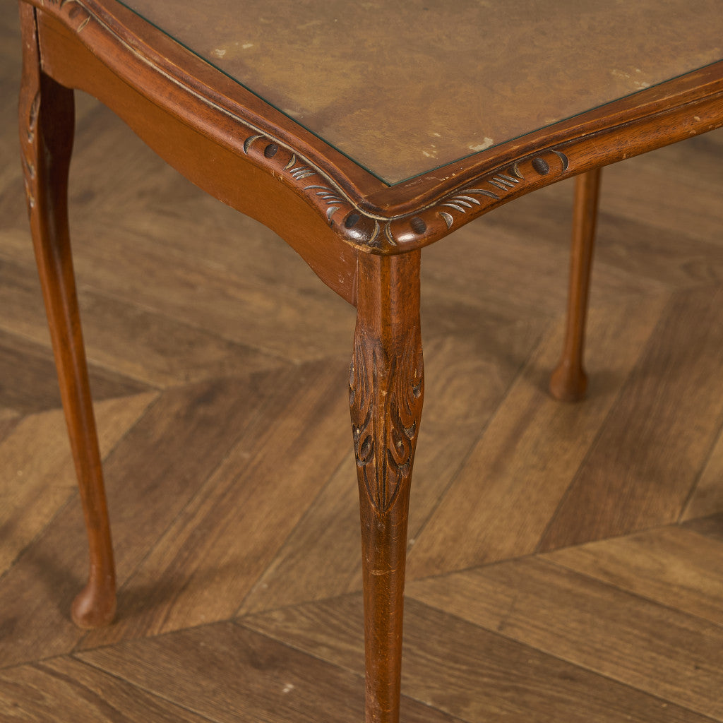 英国 クラシック ガラストップ ネストテーブル #95562