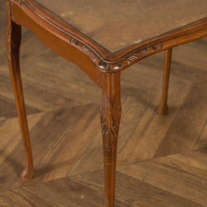 英国 クラシック ガラストップ ネストテーブル #95562