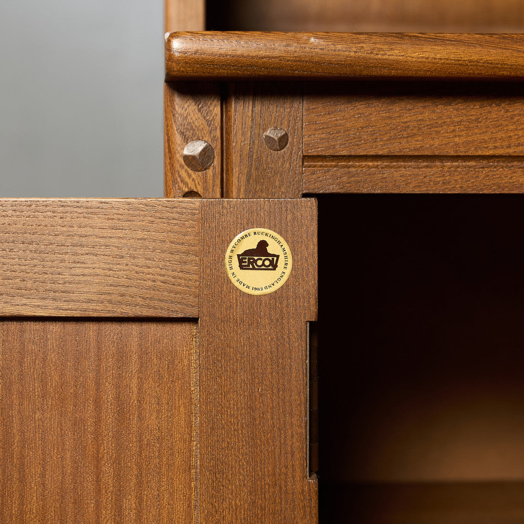 Old Colonial ヴィンテージ ブックケース カップボード ラウンドゴールドラベル