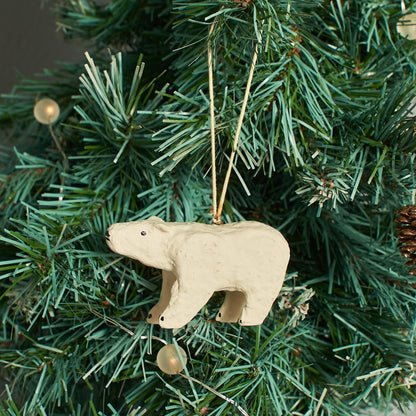 ペーパーマッシュオーナメント / シロクマ