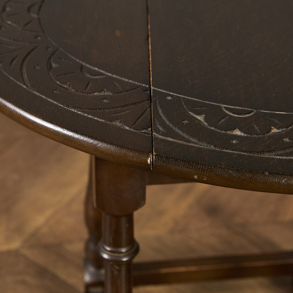 英国 クラシック ターントップ ドロップリーフ サイドテーブル