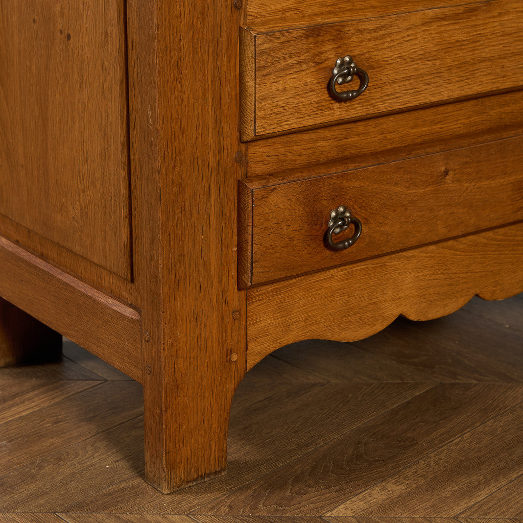 英国 クラシック オーク材 3段 チェスト