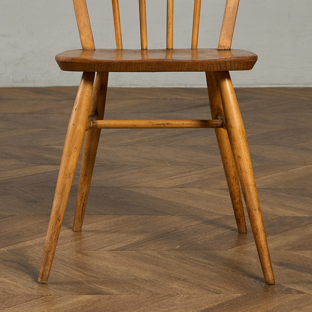 アーコール ERCOL ヴィンテージ 4本 スポーク フープバックチェア ネイビーブルーラベル #89767