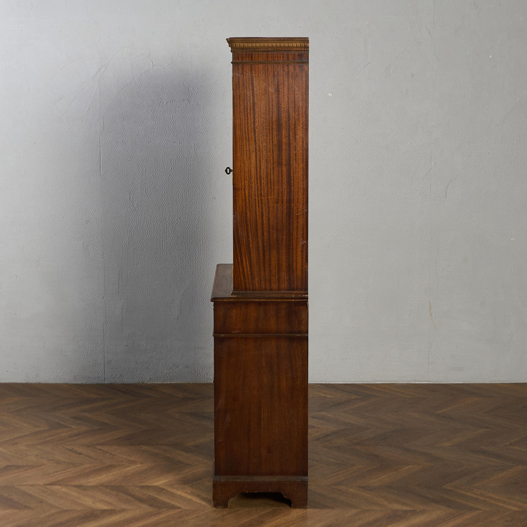 英国 クラシック エドワーディアン 様式 ブックケース カップボード