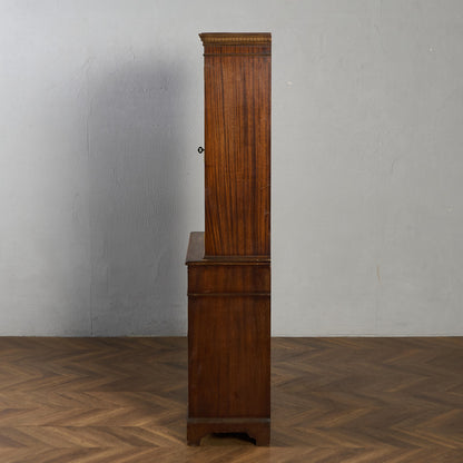 英国 クラシック エドワーディアン 様式 ブックケース カップボード