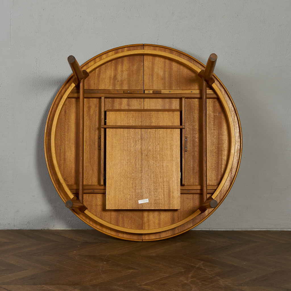 エクステンション ラウンドダイニングテーブル / 天板再塗装済み