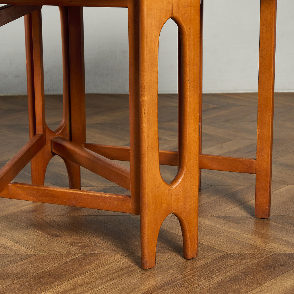 ドロップリーフ ゲートレッグテーブル 天板再塗装済み