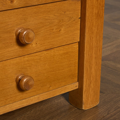 オランダ製 オーク 無垢材 サイドキャビネット