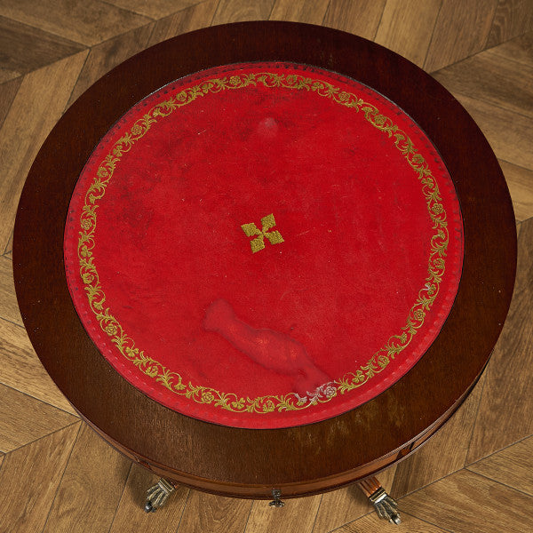 英国 クラシック リージェンシー 様式 ドラムテーブル