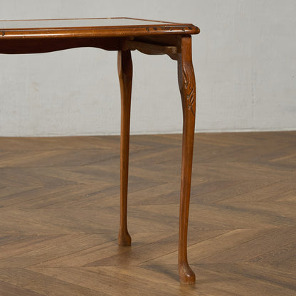 英国 クラシック ガラストップ ネストテーブル #95562