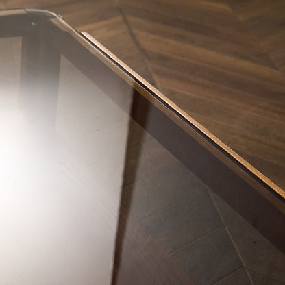 ヴィンテージ スモークガラストップ コーヒーテーブル