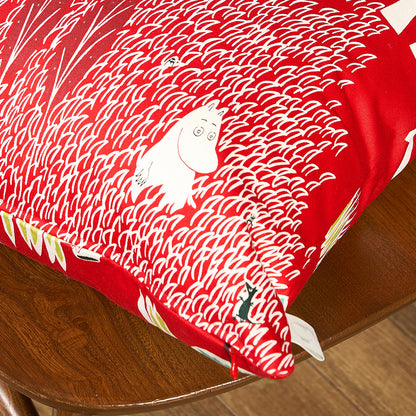 クッションカバー ムーミン ここにいるよ / Red