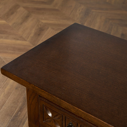 英国 クラシック オーク材 サイドテーブル