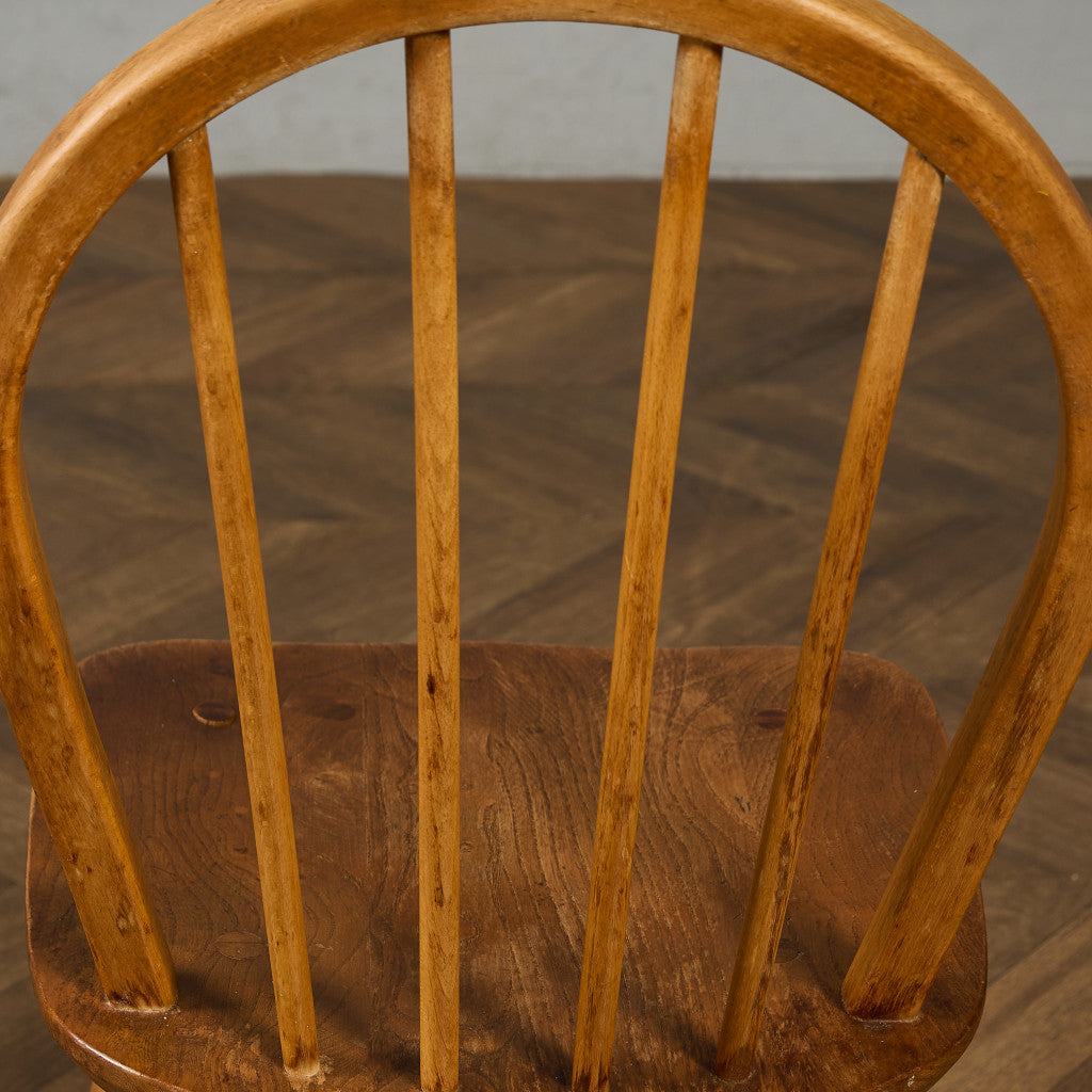 ヴィンテージ 4本 スポーク フープバックチェア ラウンドゴールドラベル