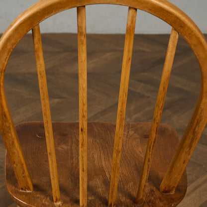 ヴィンテージ 4本 スポーク フープバックチェア ラウンドゴールドラベル