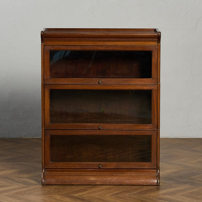 英国 クラシック 3段 スタッキング ブックケース