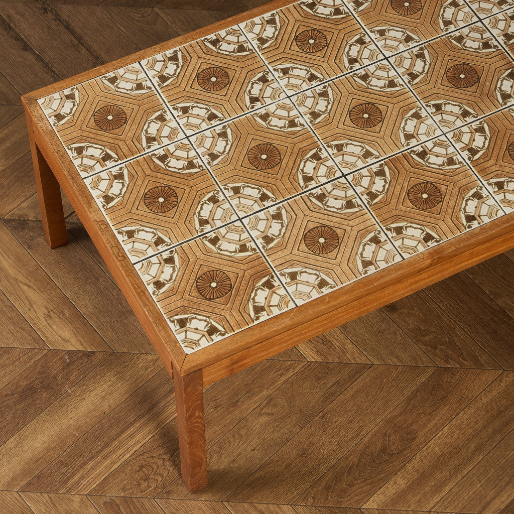 イギリス ヴィンテージ タイルトップ コーヒーテーブル センターテーブル