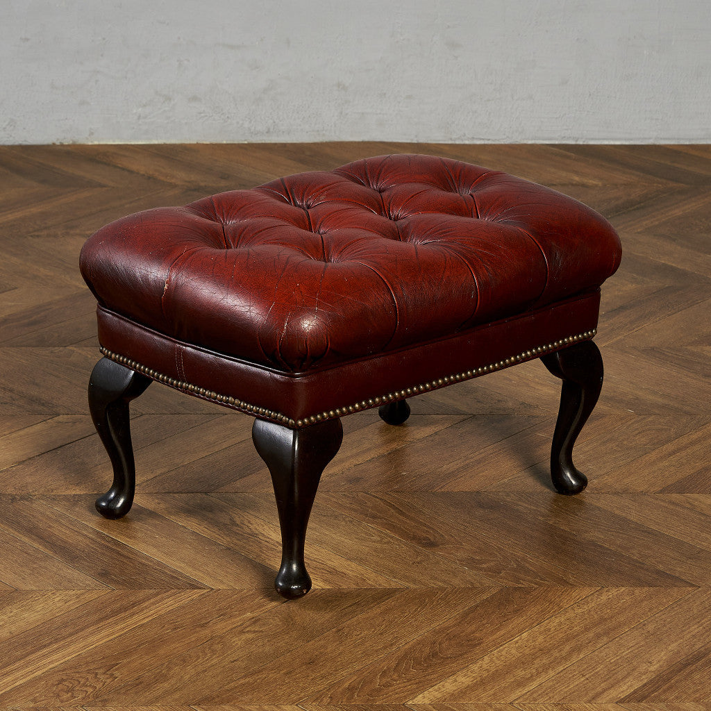 英国 クラシック チェスターフィールド スツール #83791