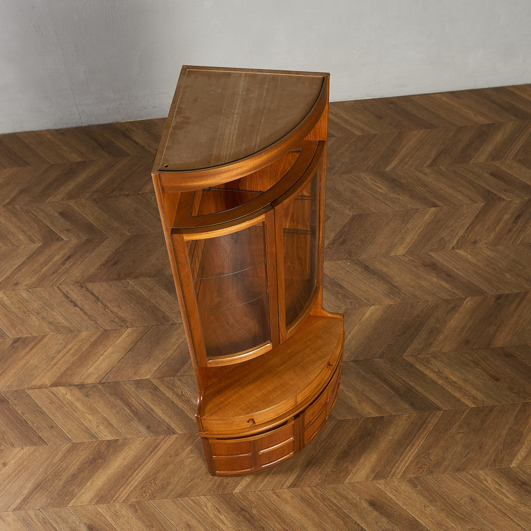 ネイサン Nathan 十字扉 ヴィンテージ トール コーナーキャビネット #95517