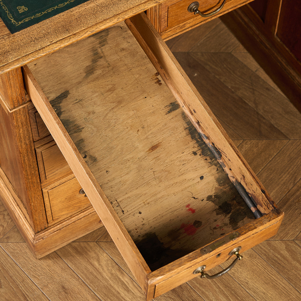 英国 クラシック 両袖デスク