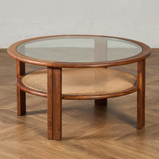 ヴィンテージ ラタン ラック コーヒーテーブル (3560D)