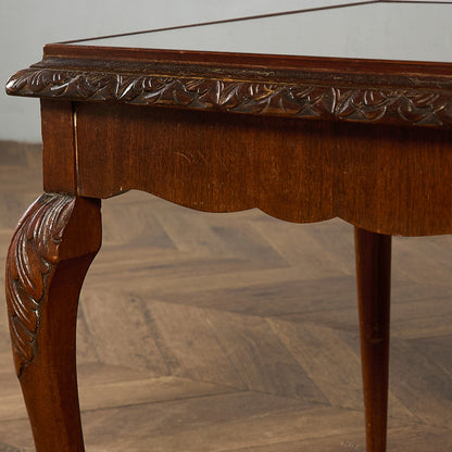 英国 クラシック ガラストップ ネストテーブル