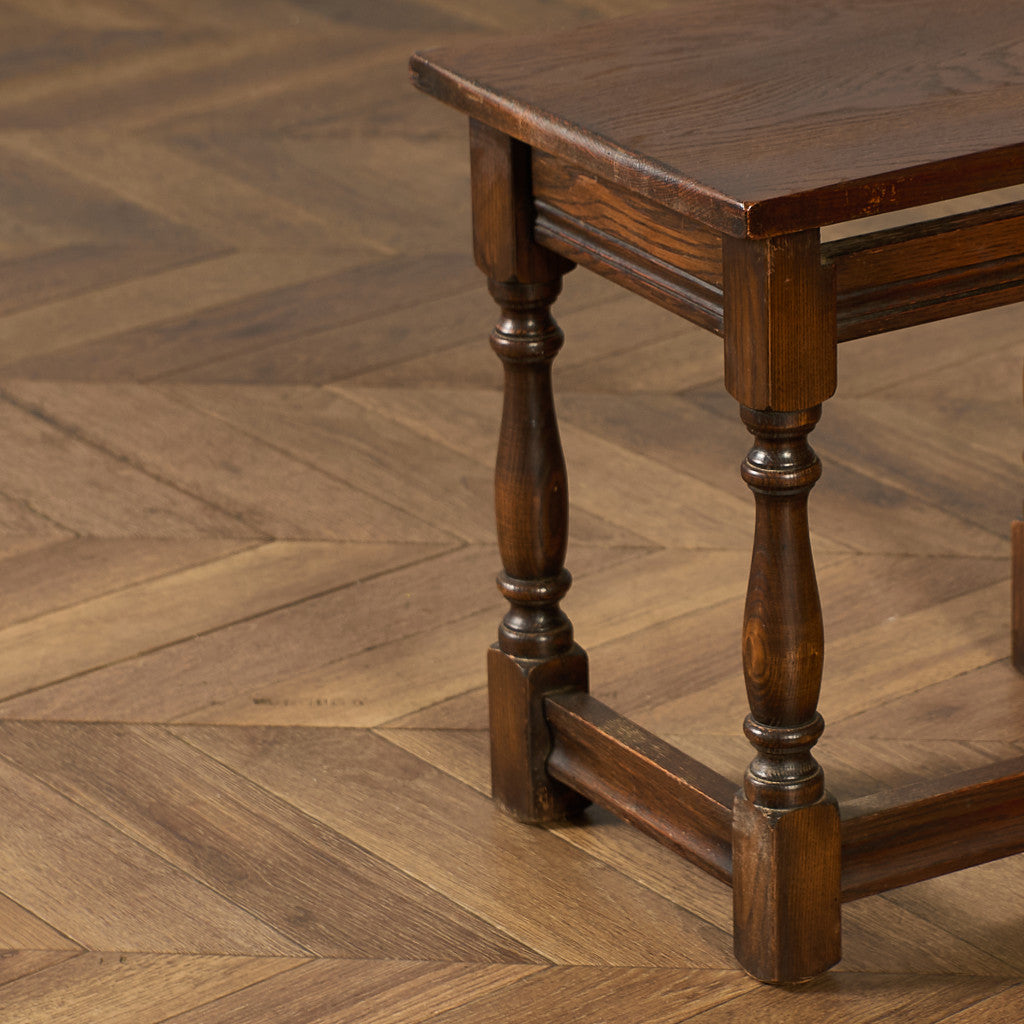 英国 クラシック オーク材 ネストテーブル