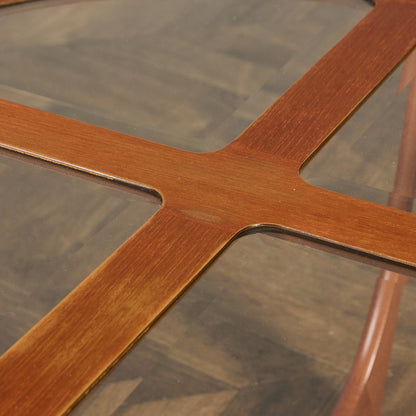 ヴィンテージ ガラストップ ネスト コーヒーテーブル