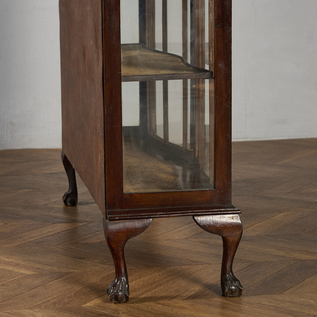 英国 クラシック ディスプレイ ガラス キャビネット