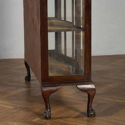 英国 クラシック ディスプレイ ガラス キャビネット