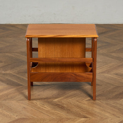 英国 ヴィンテージ マガジンラック サイドテーブル #91699