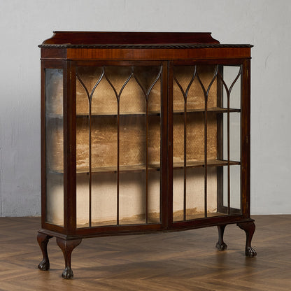 英国 クラシック ディスプレイ ガラス キャビネット