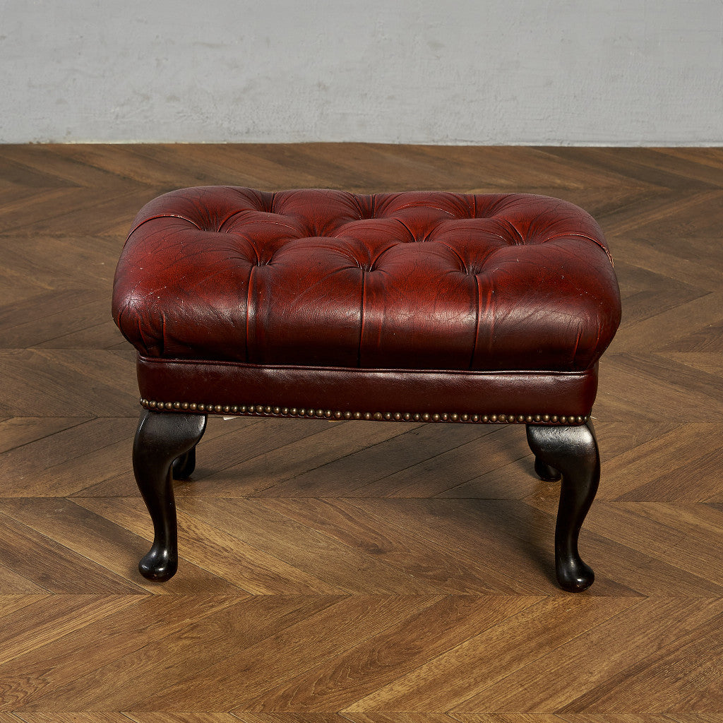 英国 クラシック チェスターフィールド スツール #83791