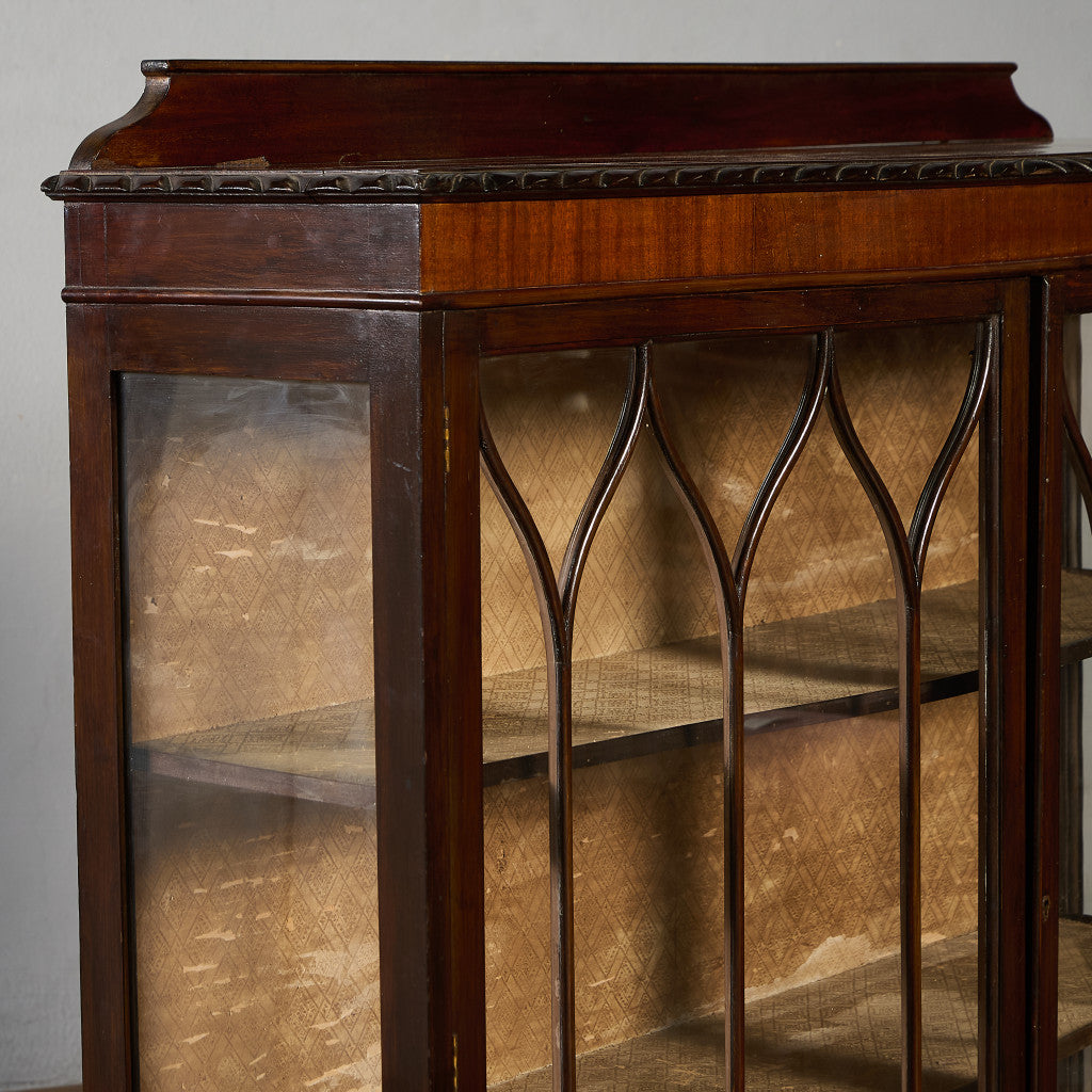 英国 クラシック ディスプレイ ガラス キャビネット