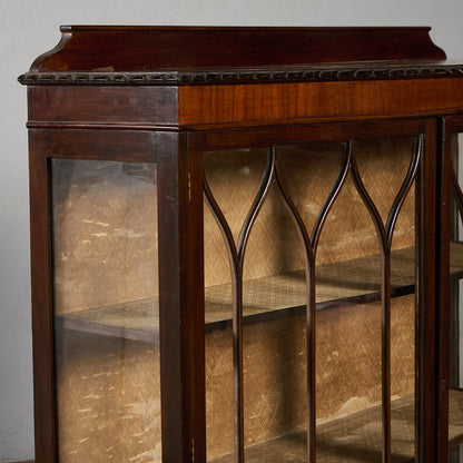 英国 クラシック ディスプレイ ガラス キャビネット