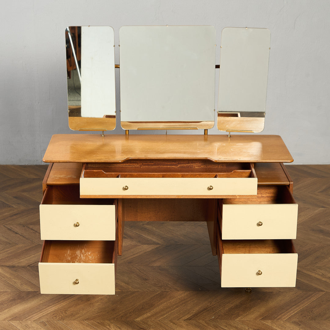 Chinese white ヴィンテージ ドレッサーデスク 初期ゴールドラベル