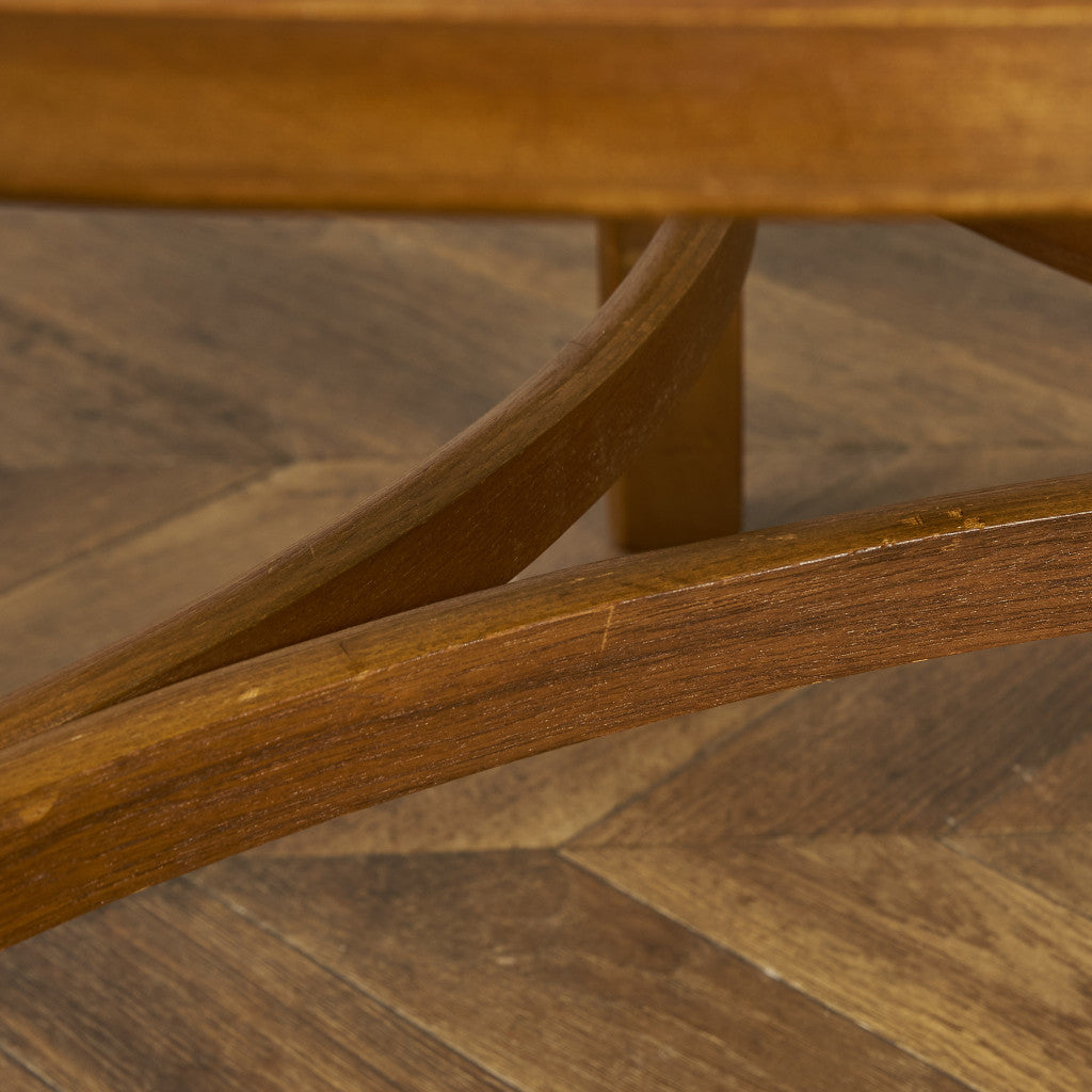 ヴィンテージ トライアングル ガラストップテーブル