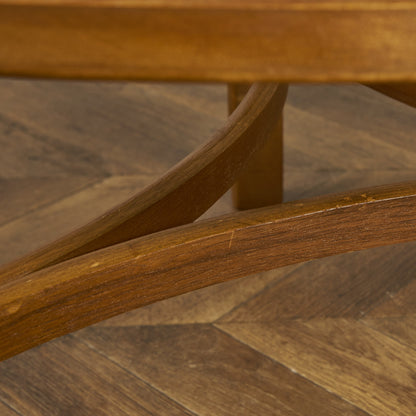 ヴィンテージ トライアングル ガラストップテーブル