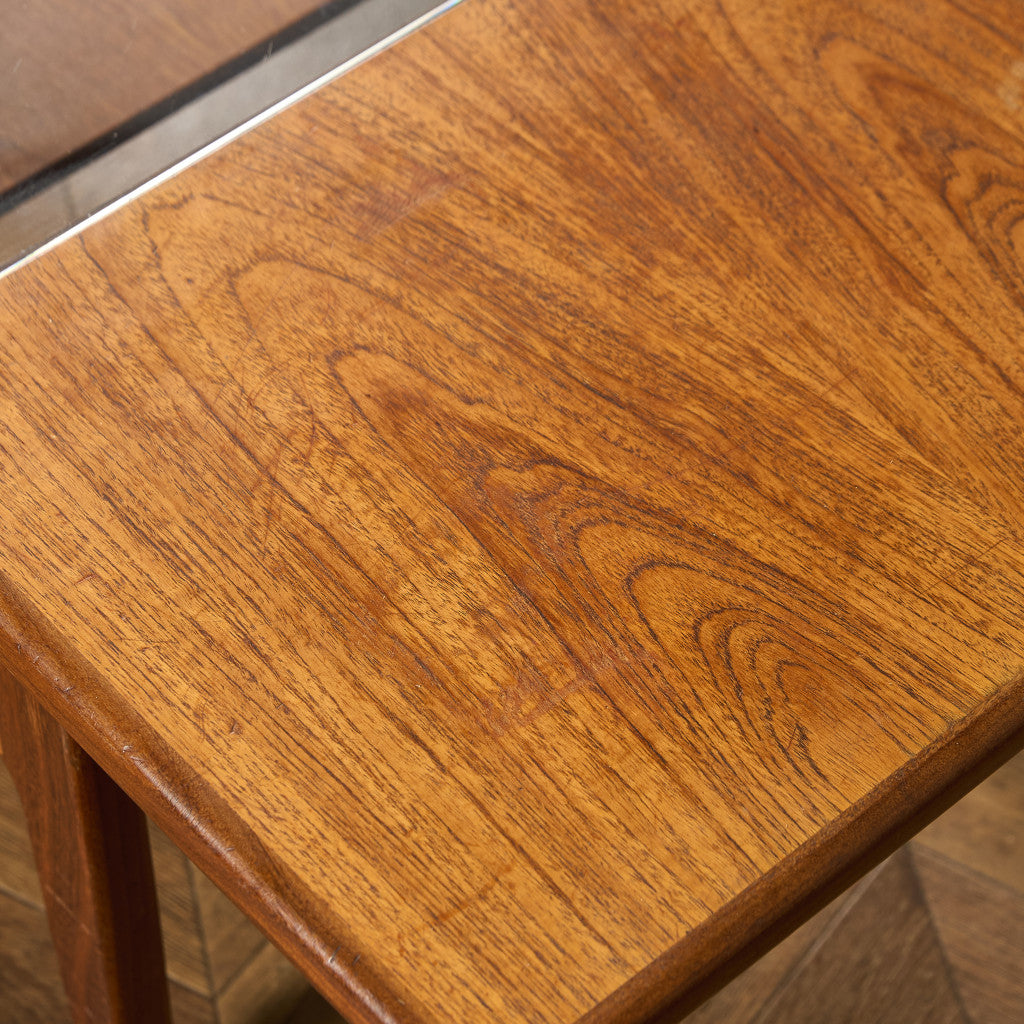 ロングジョン ヴィンテージ ガラストップ コーヒーテーブル