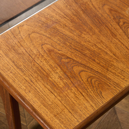 ロングジョン ヴィンテージ ガラストップ コーヒーテーブル