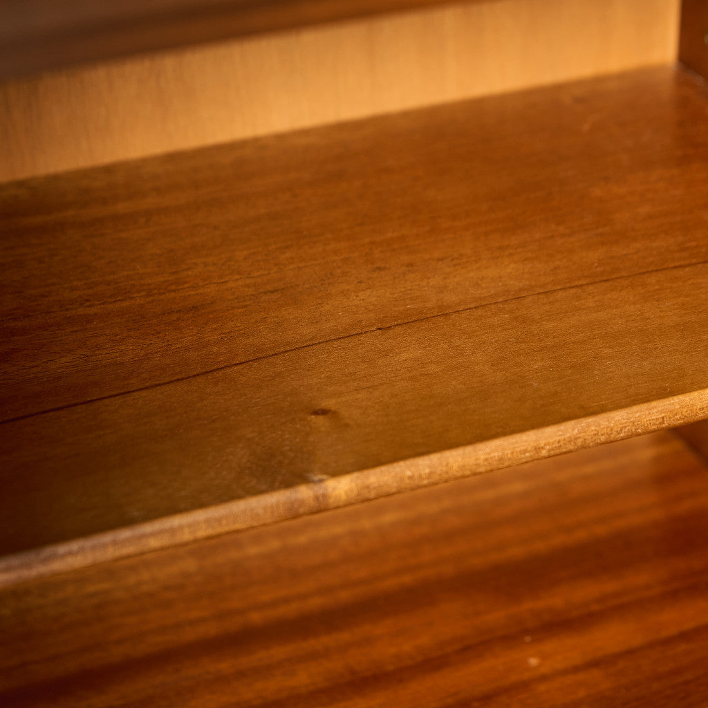 英国 ヴィンテージ ナロー ガラス ブックケース