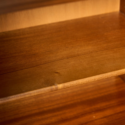 英国 ヴィンテージ ナロー ガラス ブックケース