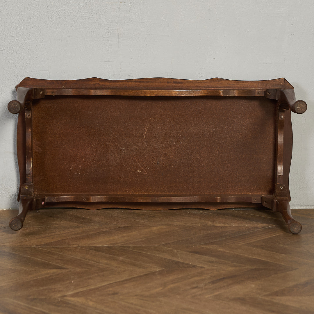 英国 クラシック ガラストップ コーヒーテーブル