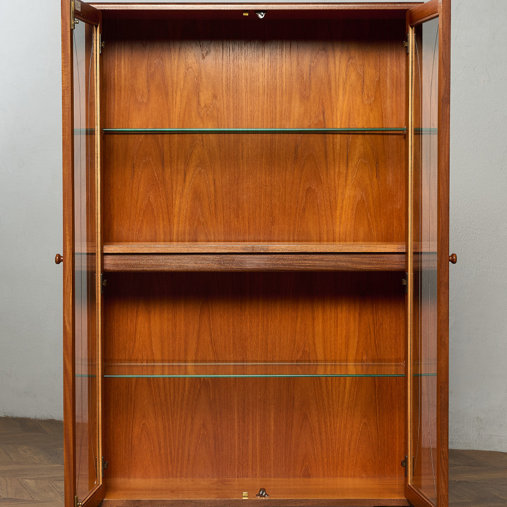 Fresco ガラス ブックケース カスタム アイアン ヘアピンレッグ