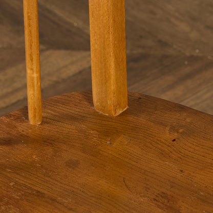 ヴィンテージ 4本 スポーク フープバックチェア ラウンドゴールドラベル