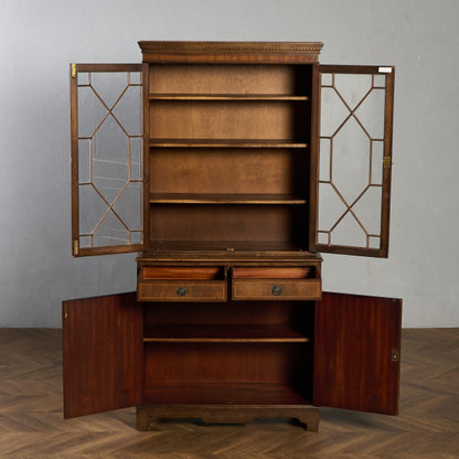 英国 クラシック エドワーディアン 様式 ブックケース カップボード