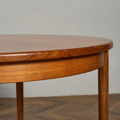 エクステンション ラウンド ダイニングテーブル 天板再塗装済み