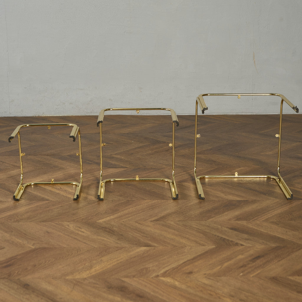 イギリス ヴィンテージ スモーク ガラストップ ネストテーブル #97788